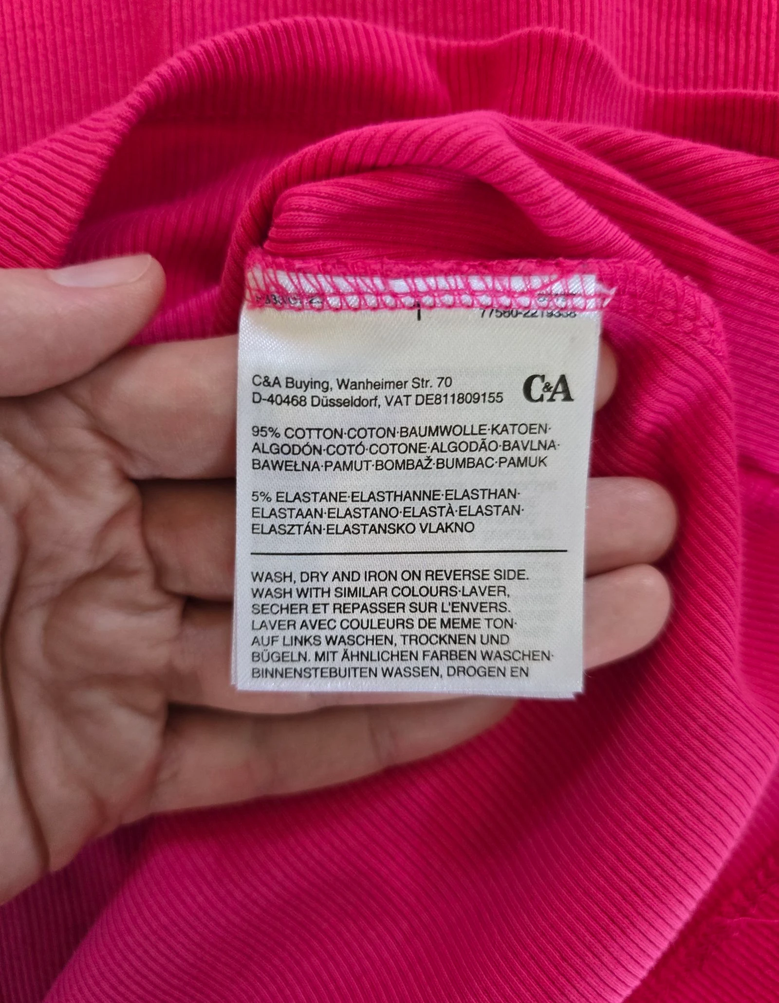 T-shirt col polo fuchsia. Taille XL 🩷 – photo 4